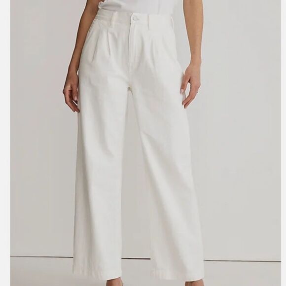NWT Madewell The Harlow Wide-Leg Jean White 29T - Picture 1 of 8